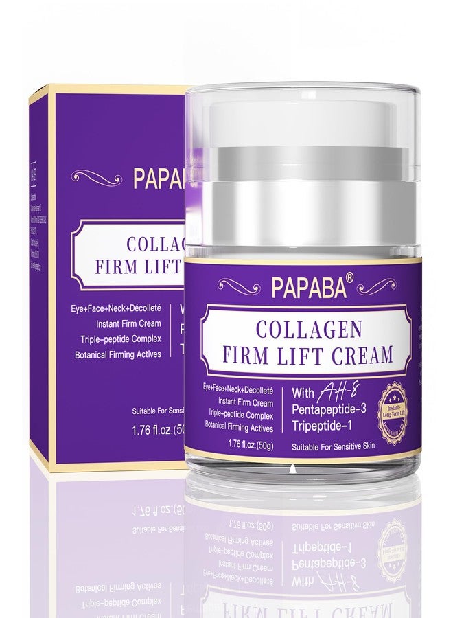 PAPABA Instant Face Lift Cream Neck Firming Tight Moisturizer Women Men- Collagen & Tripeptide AH-8 Updated Formula For Eye Décolleté Firming Cream for Visible Tightening -Sensitive Skin - Day & Night - Image 1